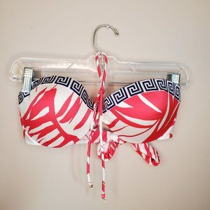 Victoria Secret Swim Top 34DD Red Blue White Greek